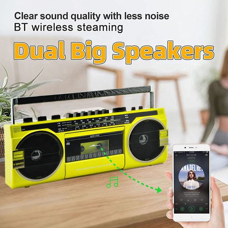 Retro Tape Bluetooth Radio Portable Radio Cassette Player Stereo Multi-Function Recorder - Image 3